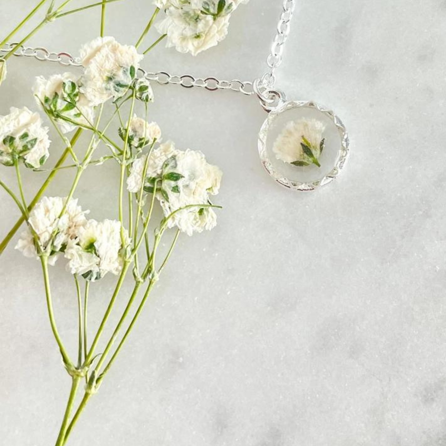 Babies Breath Necklace